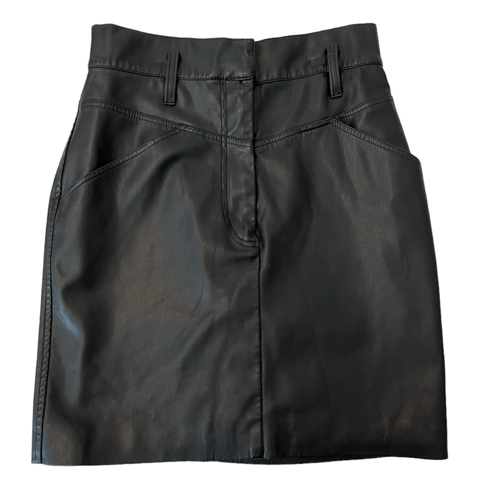 H&M Vegan Leather Mini Skirt sz 4